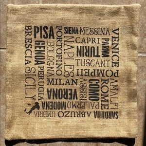 Burlap Throw Pillow Case / Wall Decor